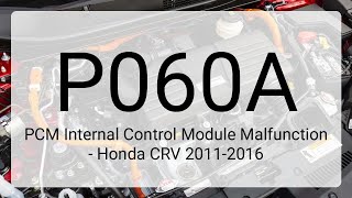 DTC P060A: PCM Internal Control Module Malfunction - Honda CRV 2011-2016