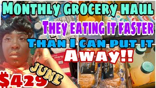 Fixed income family of 5 monthly grocery haul🛍️🛍️ Sam’s Club and Aldi’s #groceryhaul #monthly