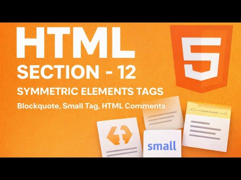 HTML Tutorial Tamil 12 | Semantic Elements in HTML | Small Tag | Blockquote | Comments | Center tags