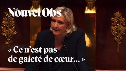 Pour Marine Le Pen, "la politique du pire serait de ne pas voter la censure" contre Barnier