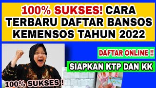 100% SUKSES !! CARA TERBARU DAFTAR ONLINE BANSOS KEMENSOS TAHUN 2022