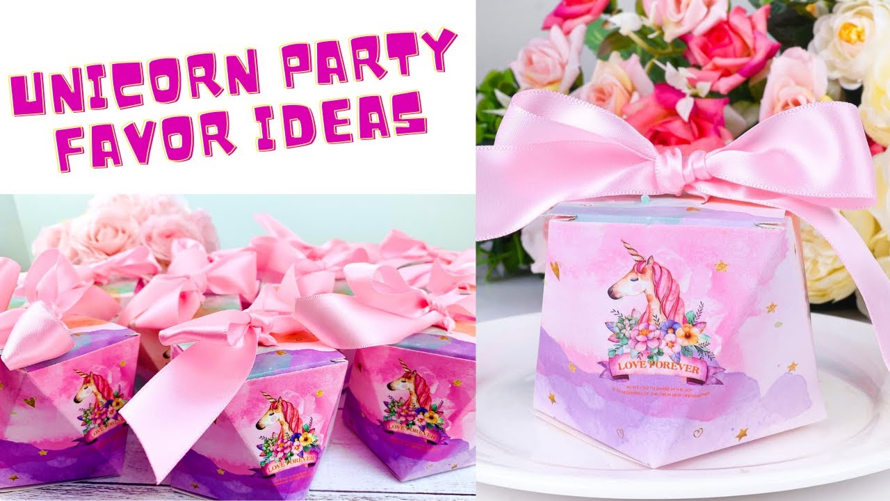 Unicorn Party Favor Ideas Unicorn treat bag ideas Unicorn goodie