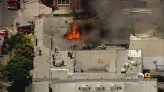 Fire Crews Battle Greater Alarm Blaze At Former Pico-Robertson Synagogue; 1 Firefighter Taken To Hos