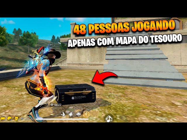 48 PESSOAS JOGANDO SÓ COM MAPA DO TESOURO NO FREE FIRE 