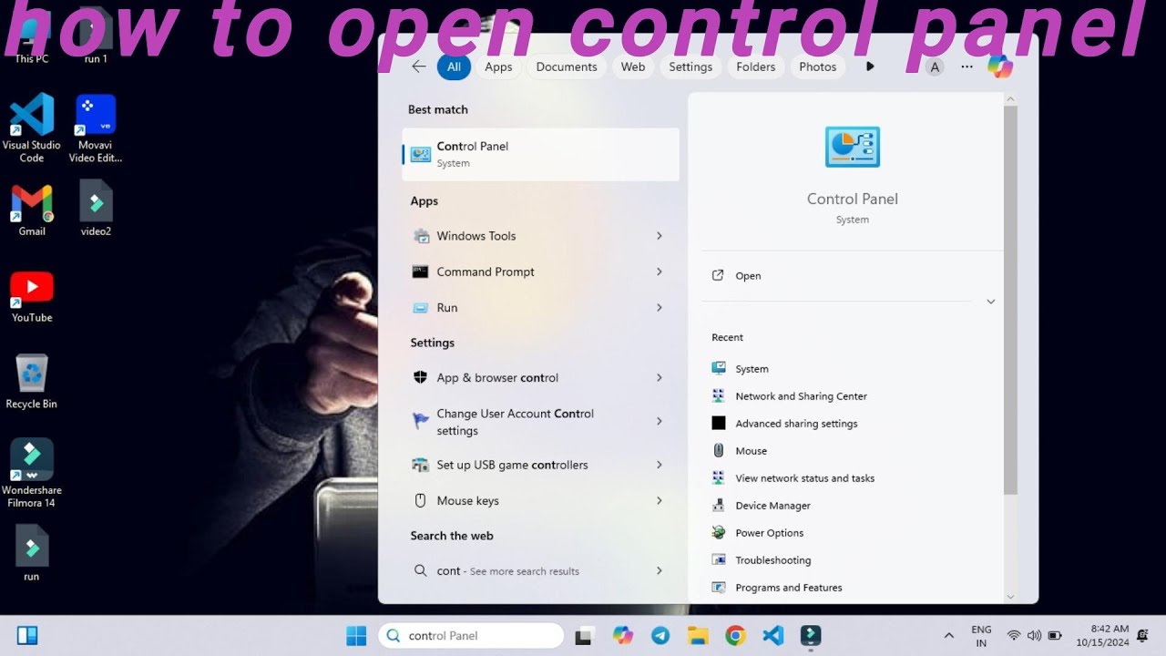 How to open control panel in laptop or pc |how to open control panel in ...