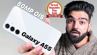Samsung Galaxy A55 Review 🔥 Premium Feel, Display \u0026 Camera | Amazon Great Republic Day Sale Deal