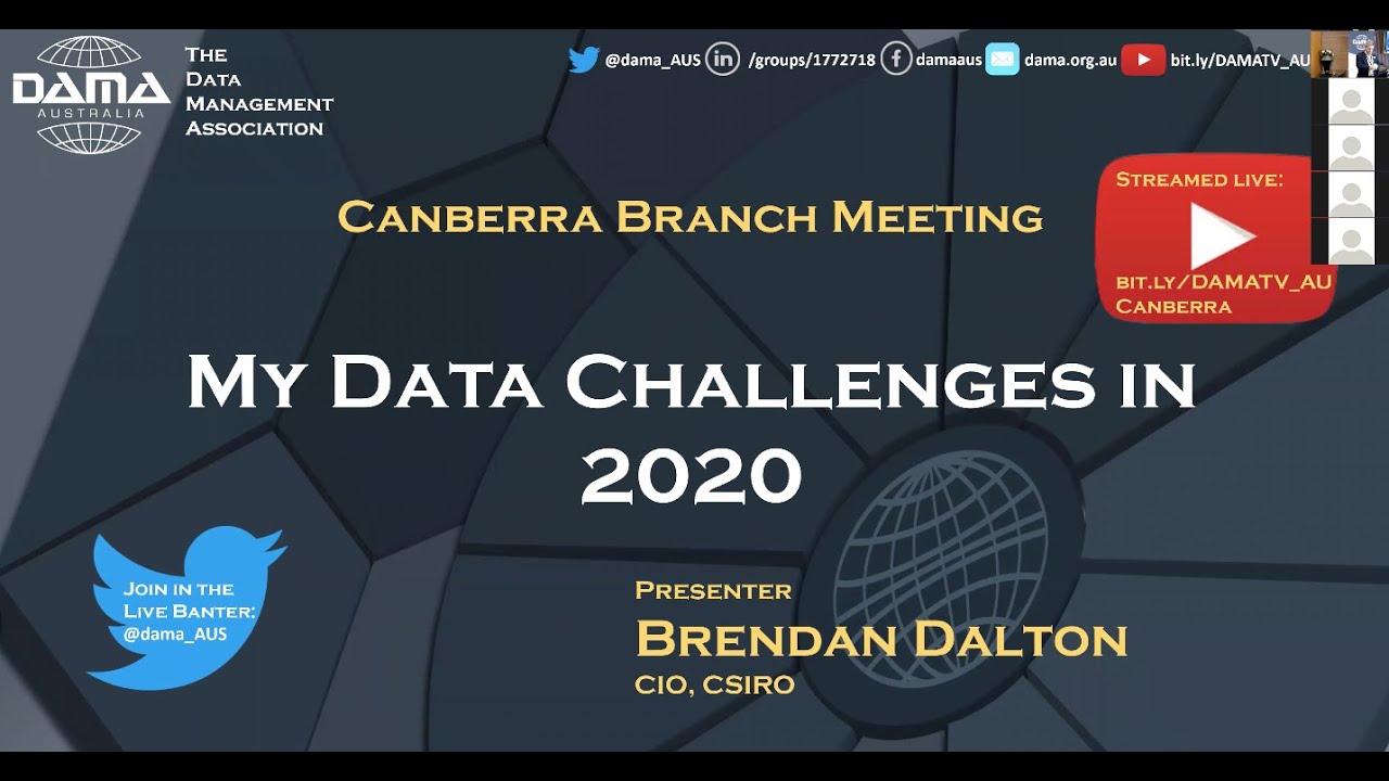 My Data Challenges for 2020 - Brendan Dalton, CIO, CSIRO Australia