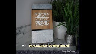 DIY: Personalized Cutting Board Gift Idea  Dollar Tree Cutting Board