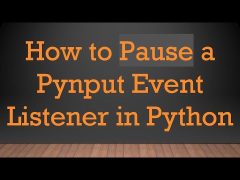 How to Pause a Pynput Event Listener in Python