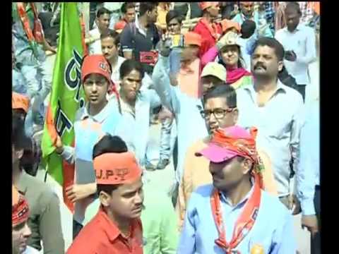 PM Shri Narendra Modi's roadshow in Varanasi, Uttar Pradesh - 04.03. ...