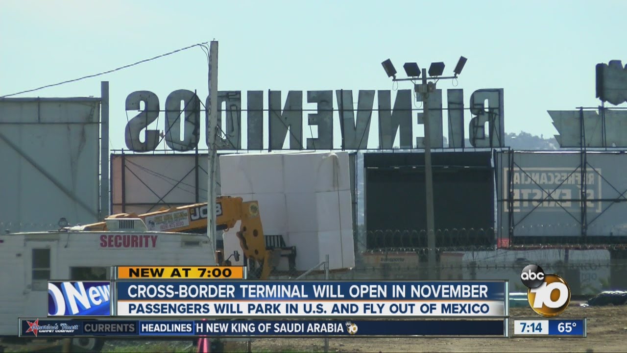 Airport terminal on the US Mexico border YouTube