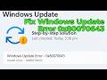 How To Fix There Were Some Problems Installing Updates, But We'll Try Again Later Error 0x80070643