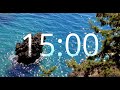 15 minute timer with alarm bell  spanish guitar music