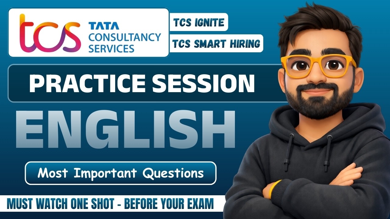 TCS English Practice Session 2026 🔥 Most Important Questions | Ignite & Smart Hiring | One Shot