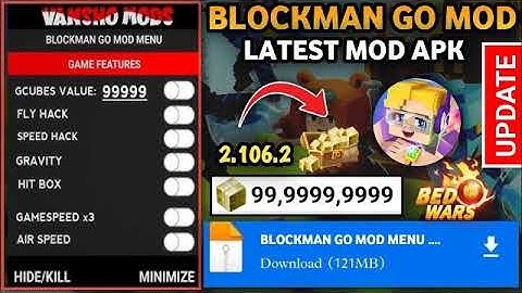 Blockman Go Mod Menu v2.106.2 Free GCUBES, Fly Speed || Unlimited Gcubes - Blockman Go mod apk 2025
