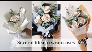 Manta Roses Floral Bouquet Wrapping Tutorials(33) | Flower Bouquet Wrapping Technique & Idea