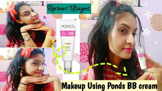 Review/Usages/Makeup using pond's BB Cream| Simple makeup tutorial using Ponds BB cream