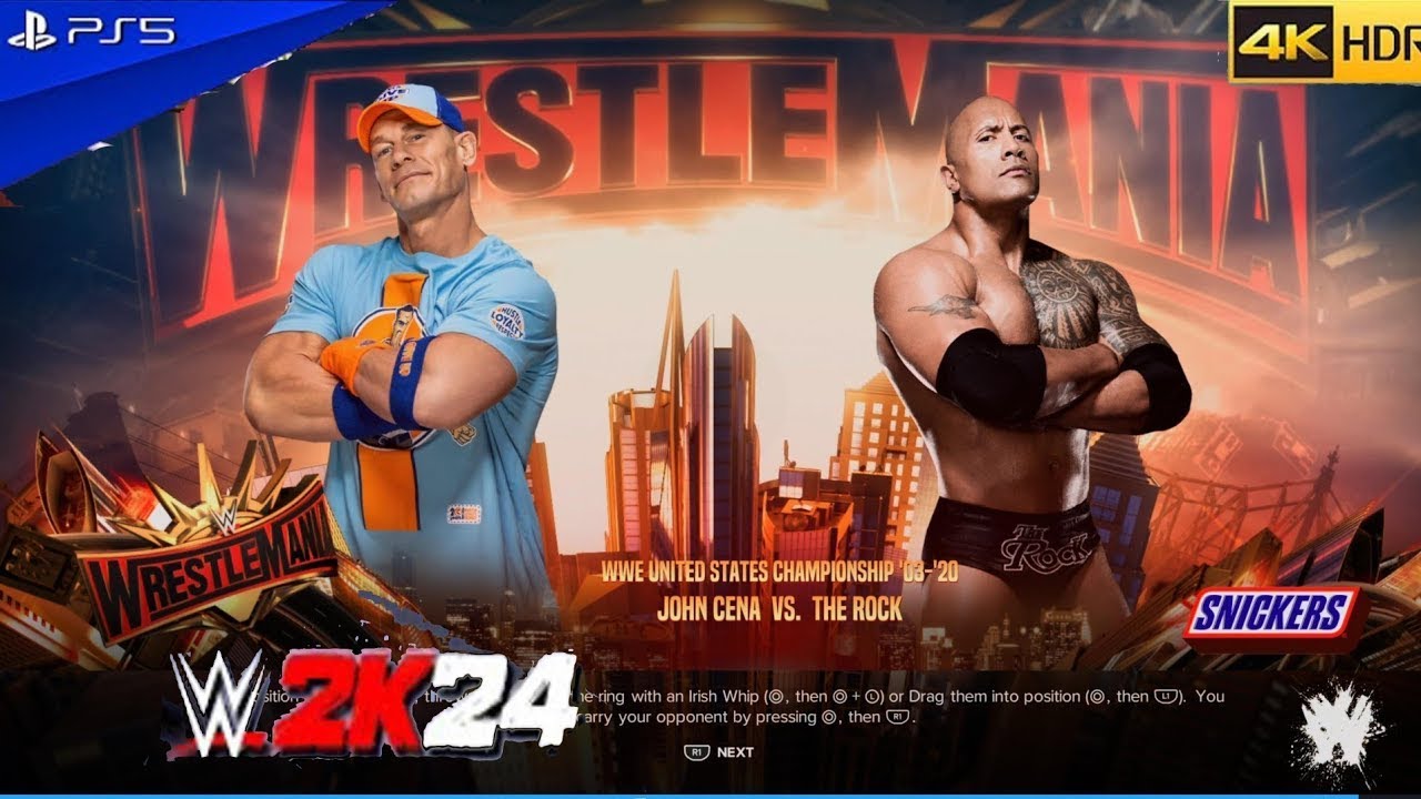WWE 2K24 - John Cena vs The Rock[4K60] - YouTube