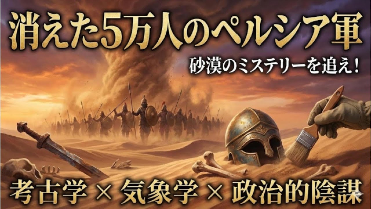 【古代史最大の謎】砂漠で消えた5万人の大軍：アケメネス朝ペルシア軍失踪事件の「隠蔽工作」と真実