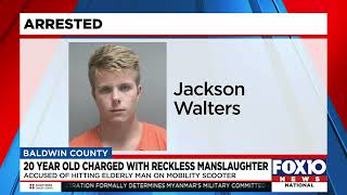 20 Year old charged with reckless manslaughter accused of hitting elderly man on mobility scooter