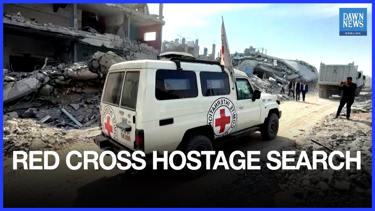 Red Cross Enters Gaza City to Search for Bodies of Israeli Hostages | Dawn News English