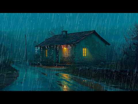 🥇 Torrential Rain on a Night Road with Thunder and Lightning 🌧️ Relaxing White Noise for Deep Sleep