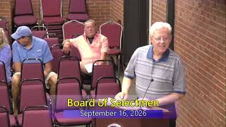 East Lyme, CT Board of Selectmen 09/16/2026