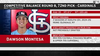 St. Louis Cardinals Select Dawson Montesa with No. 72 Pick in 2026 MLB Draft