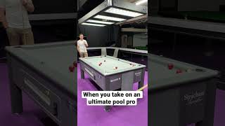 When you take on an ultimate pool pro… 😂 #funny #whatashot #billiards screenshot 5