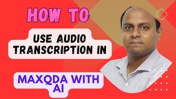 How to Use Audio Transcription in MaxQDA and AI for Qualitative Analysis|| #TranscribeInMAXQDA