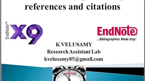 Automatically generating references and citations || Reference Manager || Endnote || Bibliography
