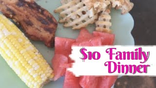 Easy Dinner Idea | Grilled Chicken & Grilled Corn | Cook with Me | $10 What's for Dinner