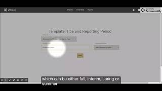WEAVE: Creating and Naming an Assessment of Student Learning Project for each Course Section