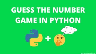 Guess The number game | Using python | Beginner Python Project |