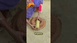 Estufa de barro para cocinar con leña