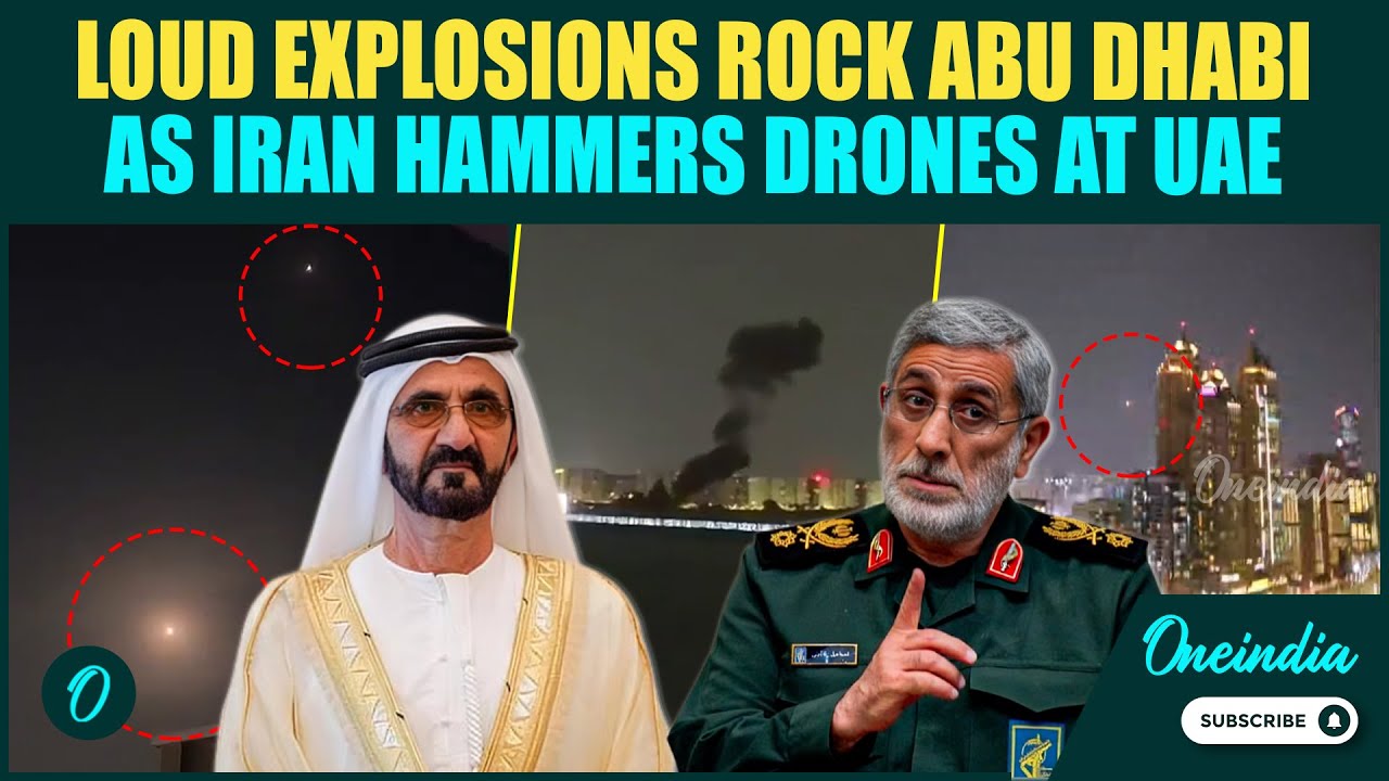 Iran POUNDS Abu Dhabi With Missiles, Drones| Loud Explosions as Missile Barrage TRIGGERS US Defenses