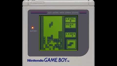 Nintendo GameBoy Classic -Tetris Tybe B, Level 9, High 5