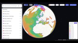Isochronic Map of Container Shipping from Flexport