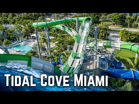Water Slides at Tidal Cove Miami 2023 POV | Tropical Water Park Resort