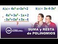 SUMA y RESTA de POLINOMIOS método VERTICAL 2 📌 | Aprendiendo Matemática