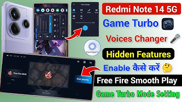 Redmi Note 14 5g Game Turbo Mode Enable Now | Redmi Note 14 Game Turbo Free Fire Voice Changer