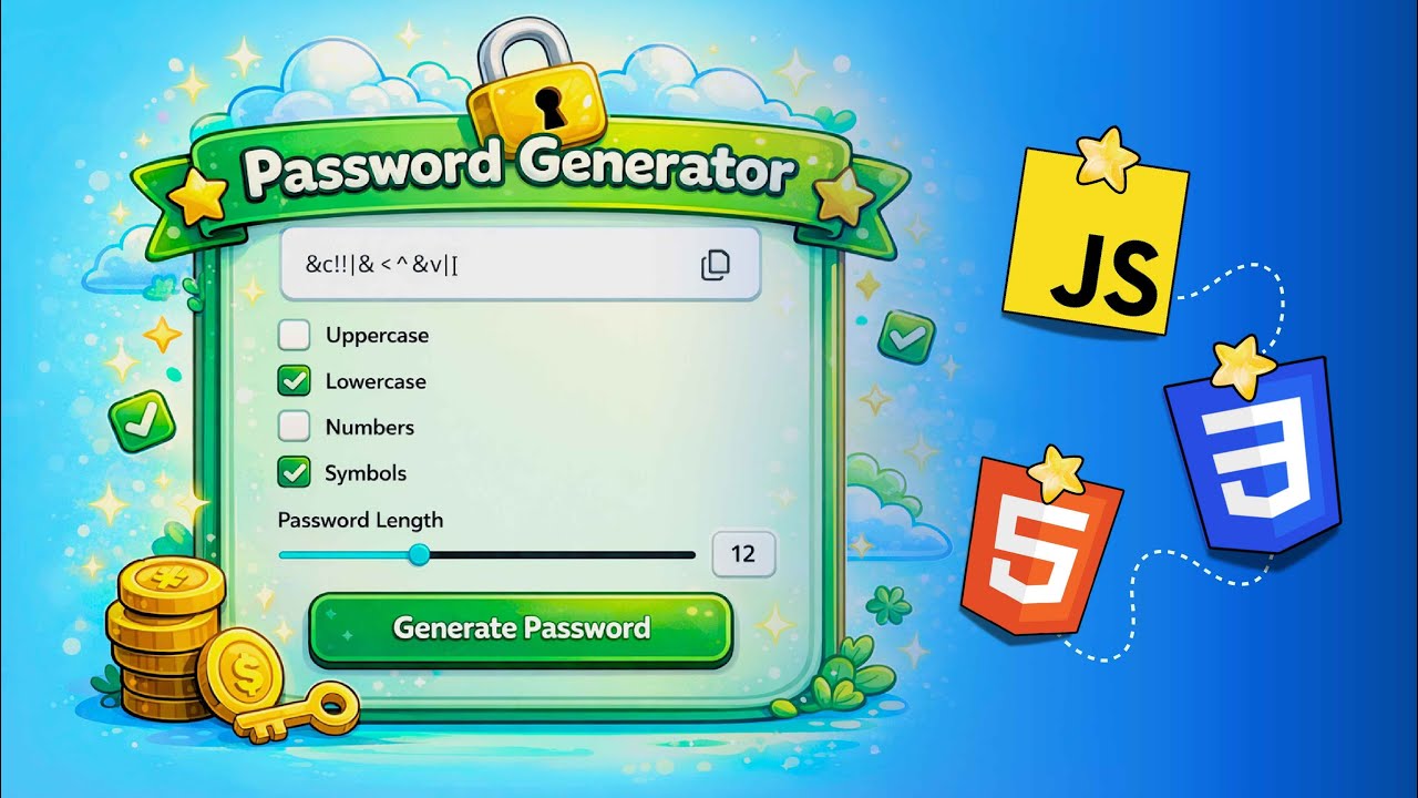 JavaScript Project | Random Password Generator With Copy to Clipboard Feature