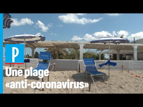 Une plage «anti-coronavirus» testée en Italie Une plage «anti-coronavirus» testée en Italie