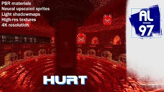 [DOOM II] HURT (Advanced effects: PBR materials, Neural upscaled sprites, Shadowmaps / ARGENT mod)