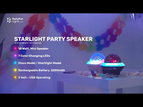 Discolamp Starlight party speaker video