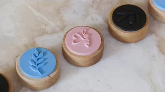 Making and testing our handmade soap stamps💕