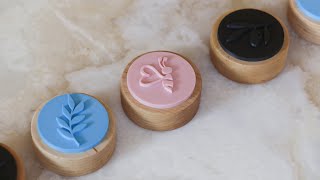 Making and testing our handmade soap stamps💕