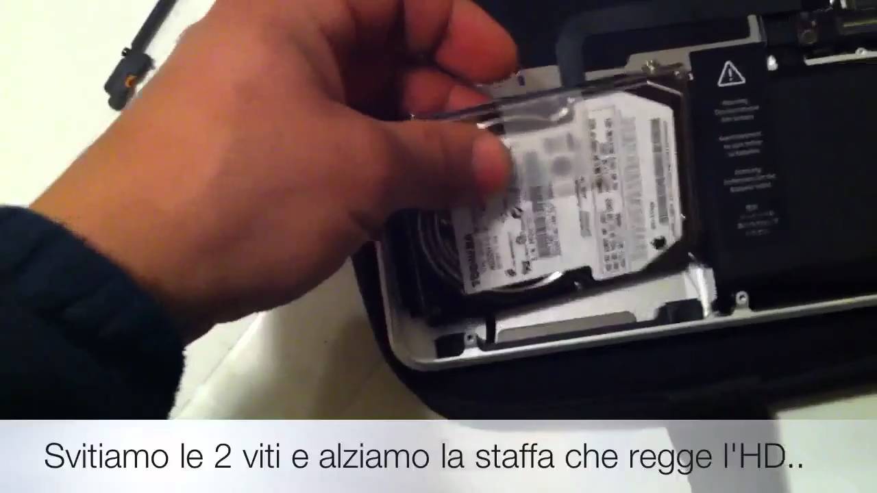 cambiare hard Disk macbook pro 13 - YouTube