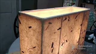 How to cover a rectangular lamp shade......Thrift flip