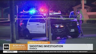 Deputies search for three suspects after a man is shot in Norwalk